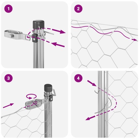 HEXAGONALNY PŁOT 0.8X10M OCYNKOWANA STAL