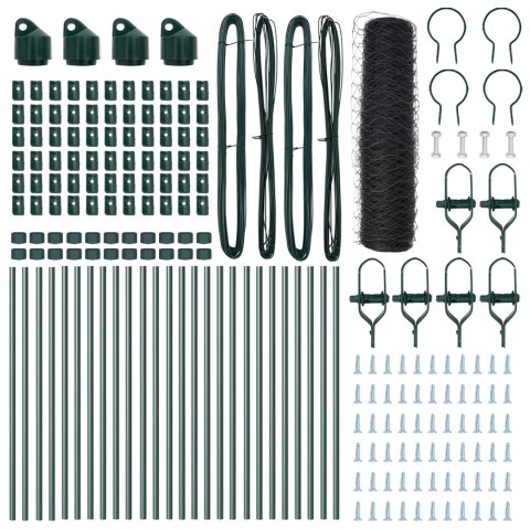 PŁOT HEKSAGONALNY SZARY 0.8X50M STAL