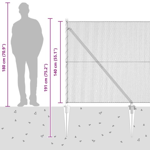 PŁOT HEKSAGONALNY SZARY 1.4X50M STAL