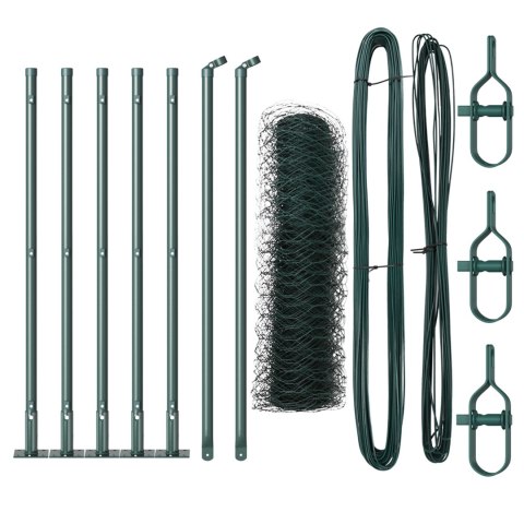 HEXAGON FENCE ZIELONY 0.5X10M STAL