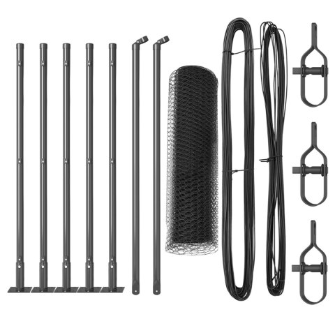 HEXAGON FENCE SZARY 0.5X10M STAL