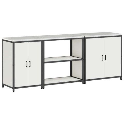 ZESTAW PRZECHOWYWANIA W KUCHNI 3 SZT. BIAŁY 210X50X92CM