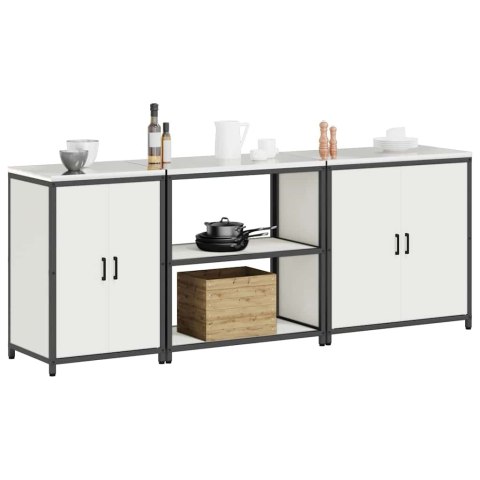 ZESTAW PRZECHOWYWANIA W KUCHNI 3 SZT. BIAŁY 210X50X92CM