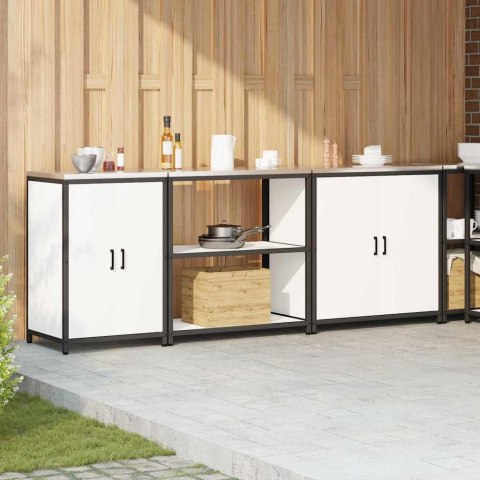 ZESTAW PRZECHOWYWANIA W KUCHNI 3 SZT. BIAŁY 210X50X92CM