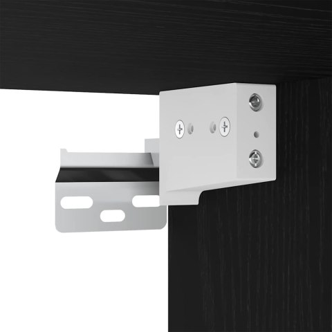 ZESTAW SZAFEK RTV Z PÓŁKĄ 8 PCS DĄB CZARNY 181X 30X 120CM