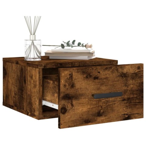 WISZĄCA SZAFKA NOCNA PRZYDYMIONY DĄB 35X35X20CM