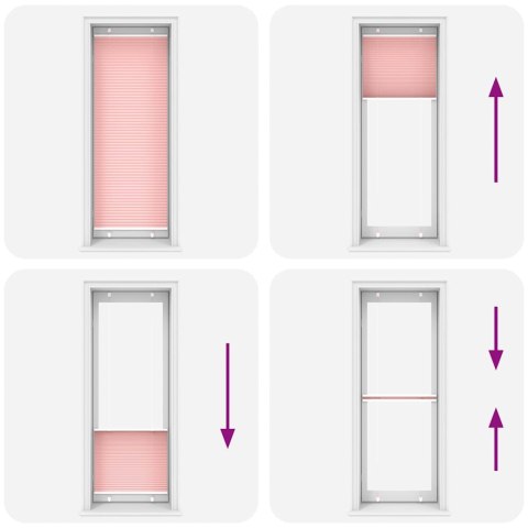 ROLETA PLISOWANA RÓŻOWA 70X200CM SZEROKOŚĆ TKANINY 69,4CM