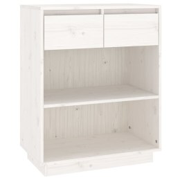 SZAFKA BIAŁA 60X34X75CM LITE DREWNO SOSNOWE