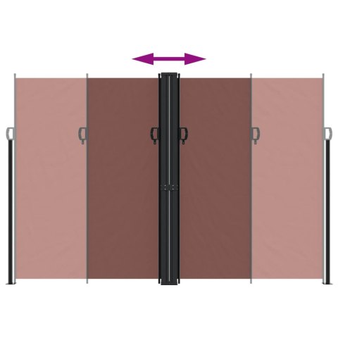 ZWIJANA MARKIZA BOCZNA BRĄZOWA 220X600CM