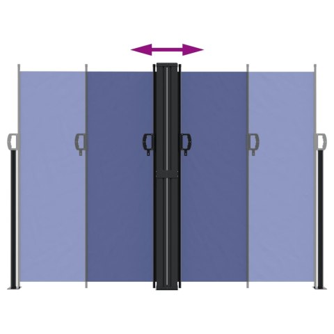 ZWIJANA MARKIZA BOCZNA NA TARAS NIEBIESKA 180X600CM