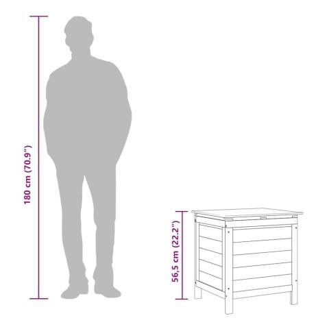 SKRZYNIA OGRODOWA 50X49X56,5CM DREWNO JODŁOWE
