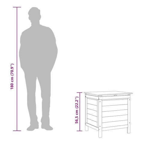 SKRZYNIA OGRODOWA BIAŁA 50X49X565CM DREWNO JODŁOWE