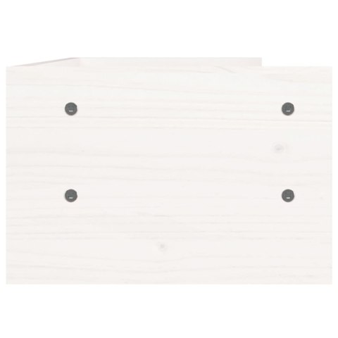 PODSTAWKA NA MONITOR BIAŁA 50X24X16CM LITE DREWNO SOSNOWE