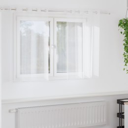 ZASŁONY Z ZASŁONAMI 2 PCS BIAŁY 140X 140CM POLIESTER