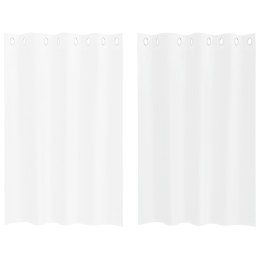 ZASŁONY Z ZASŁONAMI 2 PCS BIAŁY 140X 140CM POLIESTER