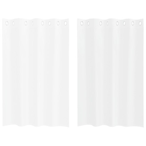 ZASŁONY Z ZASŁONAMI 2 PCS BIAŁY 140X 140CM POLIESTER