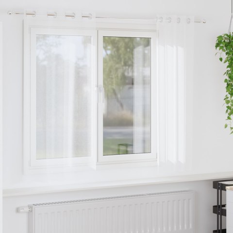 ZASŁONY Z ZASŁONAMI 2 PCS BIAŁY 140X 175CM POLIESTER