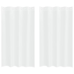 ZASŁONY Z ZASŁONAMI 2 PCS BIAŁY 140X 175CM POLIESTER