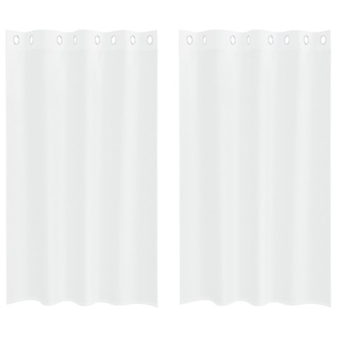 ZASŁONY Z ZASŁONAMI 2 PCS BIAŁY 140X 175CM POLIESTER