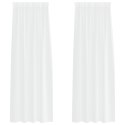 ZASŁONY Z ZASŁONAMI 2 PCS BIAŁY 140X 245CM POLIESTER