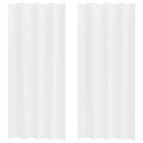 ZASŁONY Z ZASŁONAMI 2 PCS BIAŁY 140X 260CM POLIESTER