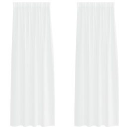 ZASŁONY Z ZASŁONAMI 2 PCS BIAŁY 140X 260CM POLIESTER