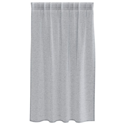 ZASŁONY Z ZASŁONAMI 2 PCS CIEMNY SZARY 140X 140CM POLIESTER