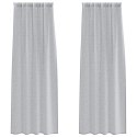 ZASŁONY Z ZASŁONAMI 2 PCS CIEMNY SZARY 140X 245CM POLIESTER
