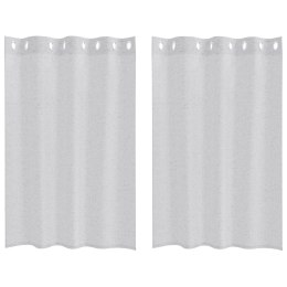 ZASŁONY Z ZASŁONAMI 2 PCS JASNY SZARY 140X 140CM POLIESTER