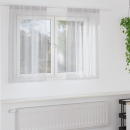 ZASŁONY Z ZASŁONAMI 2 PCS JASNY SZARY 140X 140CM POLIESTER