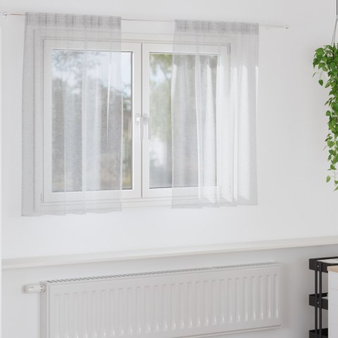 ZASŁONY Z ZASŁONAMI 2 PCS JASNY SZARY 140X 140CM POLIESTER