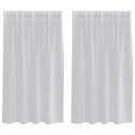 ZASŁONY Z ZASŁONAMI 2 PCS JASNY SZARY 140X 140CM POLIESTER