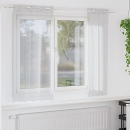 ZASŁONY Z ZASŁONAMI 2 PCS JASNY SZARY 140X 175CM POLIESTER
