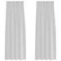 ZASŁONY Z ZASŁONAMI 2 PCS JASNY SZARY 140X 225CM POLIESTER