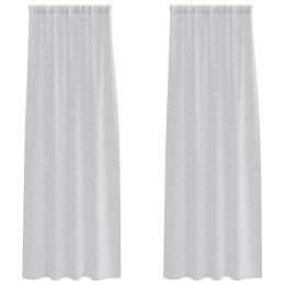 ZASŁONY Z ZASŁONAMI 2 PCS JASNY SZARY 140X 245CM POLIESTER