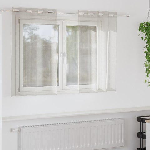 ZASŁONY Z ZASŁONAMI 2 PCS KREMOWY 140X 140CM POLIESTER