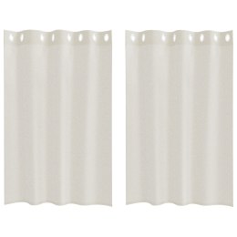 ZASŁONY Z ZASŁONAMI 2 PCS KREMOWY 140X 140CM POLIESTER