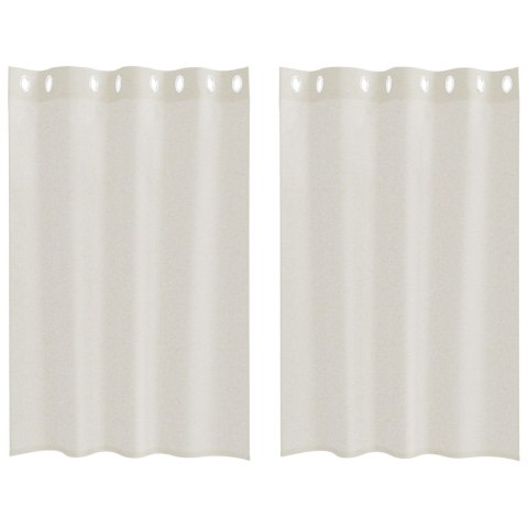 ZASŁONY Z ZASŁONAMI 2 PCS KREMOWY 140X 140CM POLIESTER