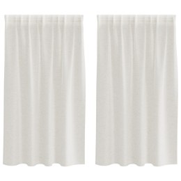 ZASŁONY Z ZASŁONAMI 2 PCS KREMOWY 140X 140CM POLIESTER