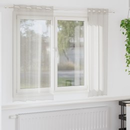 ZASŁONY Z ZASŁONAMI 2 PCS KREMOWY 140X 175CM POLIESTER