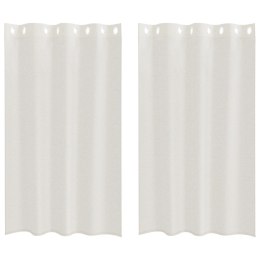 ZASŁONY Z ZASŁONAMI 2 PCS KREMOWY 140X 175CM POLIESTER