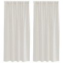 ZASŁONY Z ZASŁONAMI 2 PCS KREMOWY 140X 175CM POLIESTER