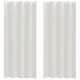 ZASŁONY Z ZASŁONAMI 2 PCS KREMOWY 140X 225CM POLIESTER