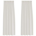 ZASŁONY Z ZASŁONAMI 2 PCS KREMOWY 140X 225CM POLIESTER