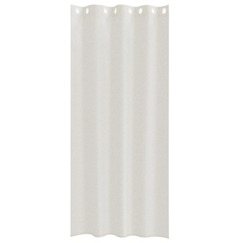 ZASŁONY Z ZASŁONAMI 2 PCS KREMOWY 140X 245CM POLIESTER