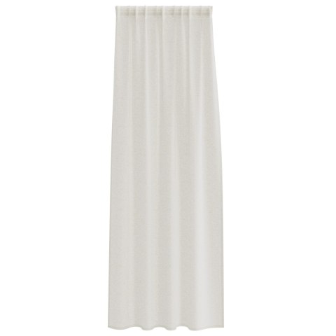 ZASŁONY Z ZASŁONAMI 2 PCS KREMOWY 140X 260CM POLIESTER