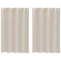 ZASŁONY Z ZASŁONAMI 2 PCS PIASEK 140X 140CM POLIESTER
