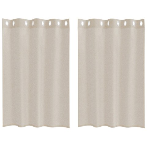ZASŁONY Z ZASŁONAMI 2 PCS PIASEK 140X 140CM POLIESTER