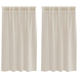 ZASŁONY Z ZASŁONAMI 2 PCS PIASEK 140X 140CM POLIESTER