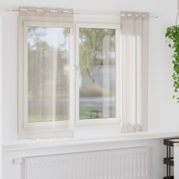 ZASŁONY Z ZASŁONAMI 2 PCS PIASEK 140X 175CM POLIESTER